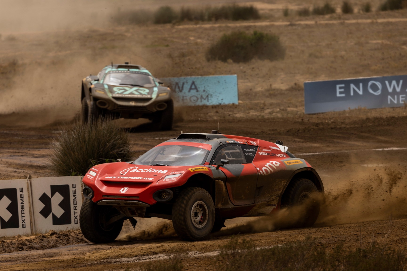 JULY 08: Laia Sanz (ESP) / Mattias Ekstrom (SWE), Acciona | Sainz XE Team during the Island X-Prix on July 08, 2023. (Photo by Sam Bloxham / LAT Images)