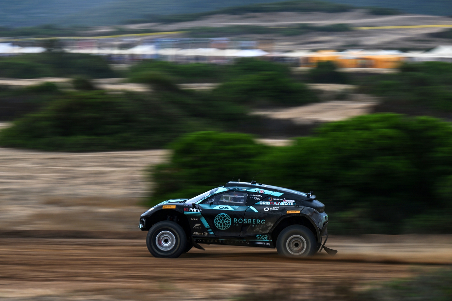 CAPO TEULADA, SARDINIA, ITALY - SEPTEMBER 15: Mikaela Ahlin-Kottulinsky (SWE) / Johan Kristoffersson (SWE), Rosberg X Racing during the Island X-Prix II on September 15, 2023 in Capo Teulada, Sardinia, Italy. (Photo by Simon Galloway / LAT Images)