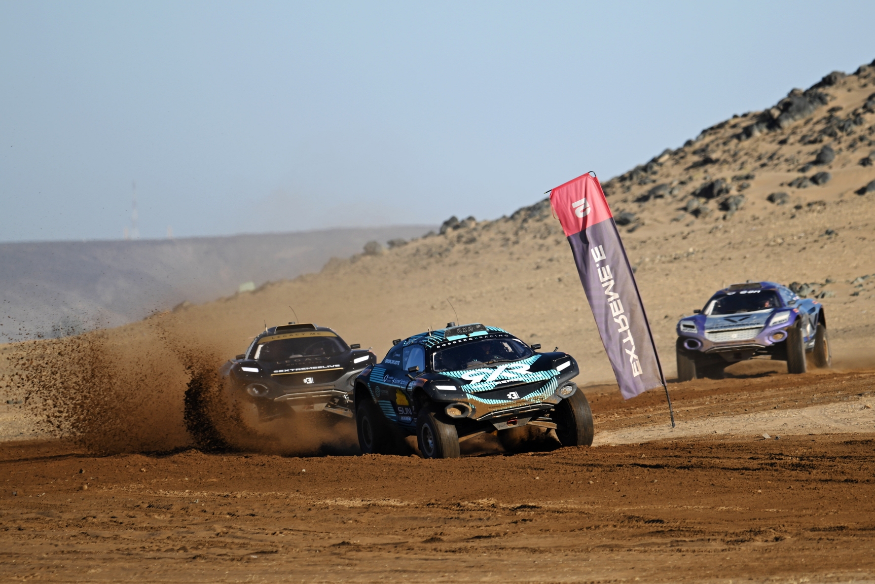 FEBRUARY 18: Mikaela Ahlin-Kottulinsky (SWE) / Johan Kristoffersson (SWE), Rosberg X Racing Gray Leadbetter, (USA) / Travis Pastrana (USA), LEGACY MOTOR CLUB (LEGACY M.C.) Molly Taylor (AUS) / Kevin Hansen (SWE), Veloce Racing during the Saudi Arabia on February 18, 2024. (Photo by Sam Bagnall / LAT Images)