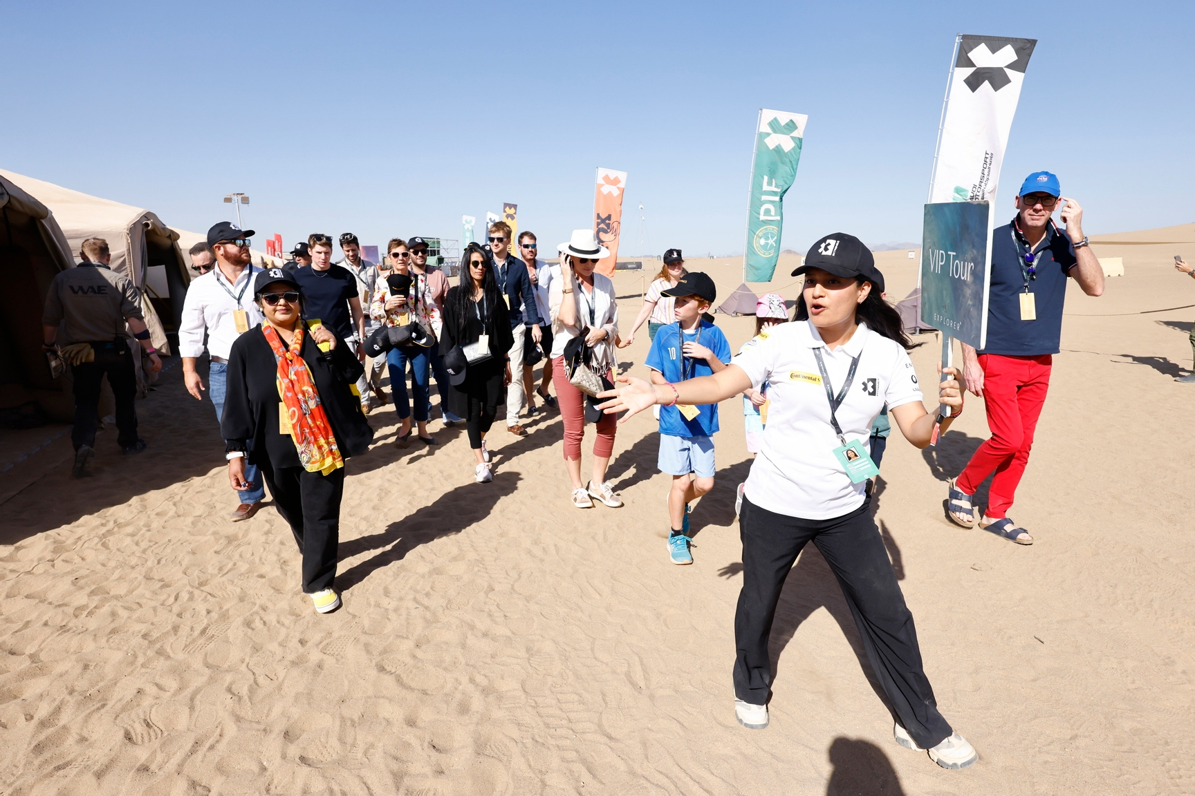 FEBRUARY 17: vip garage tour guests during the Saudi Arabia on February 17, 2024. (Photo by Andrew Ferraro / LAT Images)