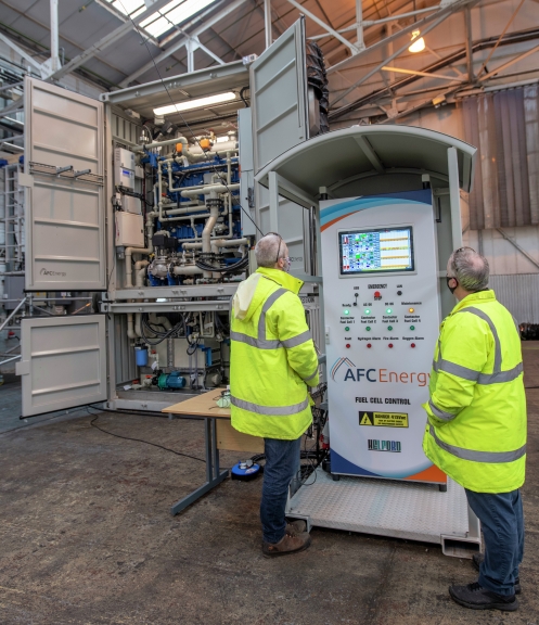 AFC Energy in Harrier hangar, Dunsfold Aerodrome, Cranleigh Surrey - PICTURE BY JOHN McLELLAN - 15.1.21