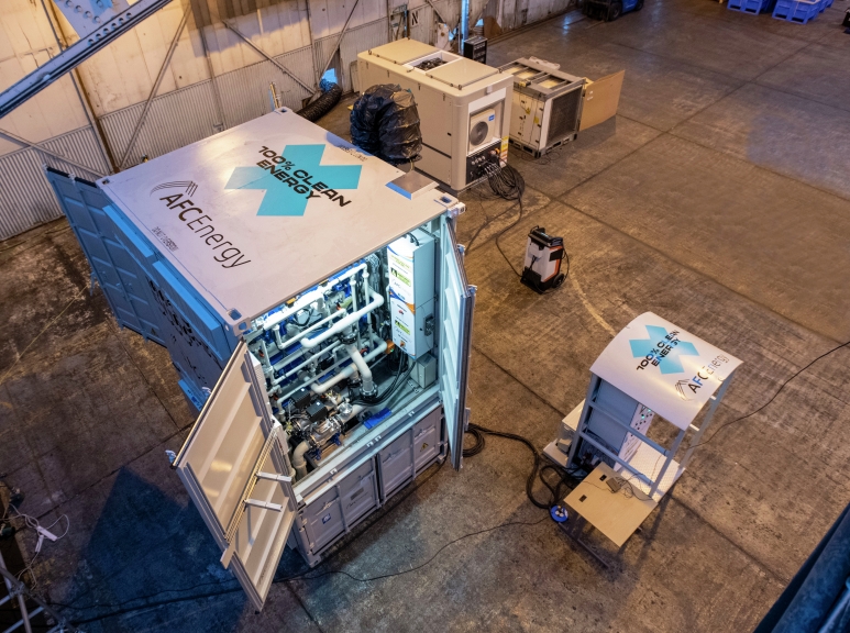 AFC Energy in Harrier hangar, Dunsfold Aerodrome, Cranleigh Surrey - PICTURE BY JOHN McLELLAN - 15.1.21