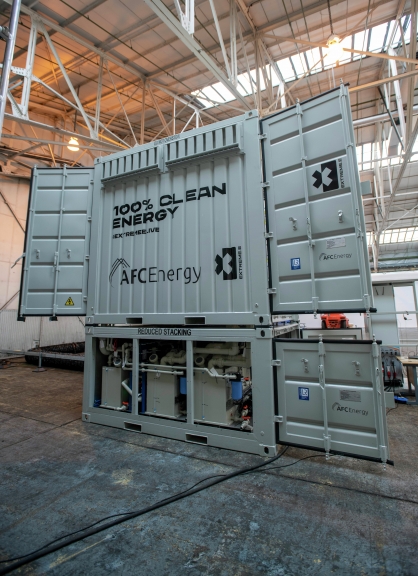 AFC Energy in Harrier hangar, Dunsfold Aerodrome, Cranleigh Surrey - PICTURE BY JOHN McLELLAN - 15.1.21