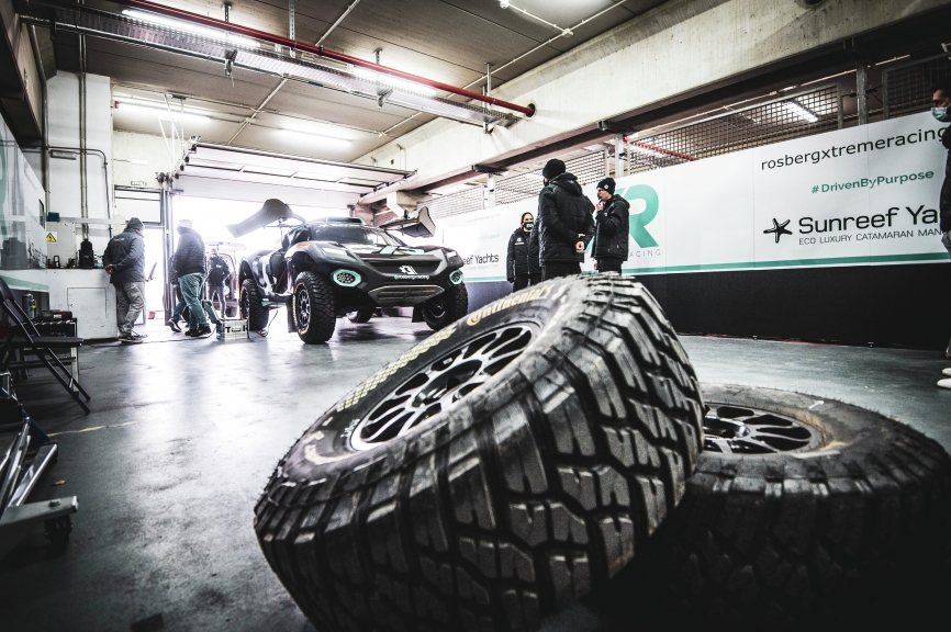 |Photographer: Charly Lopez|Event: Preseason Testing|Circuit: MotorLand Aragon|Location: Alcaniz|Series: Extreme E|Country: Spain|Season: 2020|Keyword: 2020|Team: Rosberg Xtreme Racing|Car: Spark ODYSSEY 21|Driver: Johan Kristoffersson|Driver: Molly Taylor|