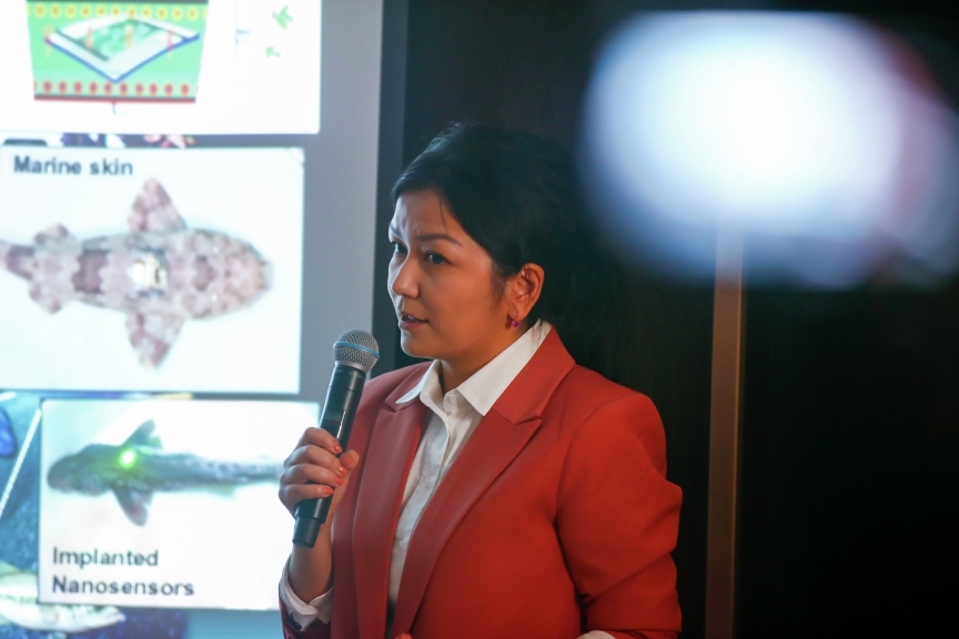 MARCH 30: Altynay Kaidarova, PhD Candidate in Electrical Engineering, KAUST aboard The St Helena logistics ship during the Saudi Arabia on March 30, 2021. (Photo by Colin McMaster / LAT Images)