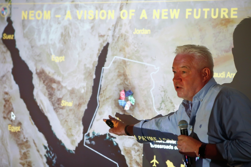 MARCH 30: Roland Kaeppner, Executive Director Hydrogen, NEOM  aboard The St Helena logistics ship during the Saudi Arabia on March 30, 2021. (Photo by Colin McMaster / LAT Images)