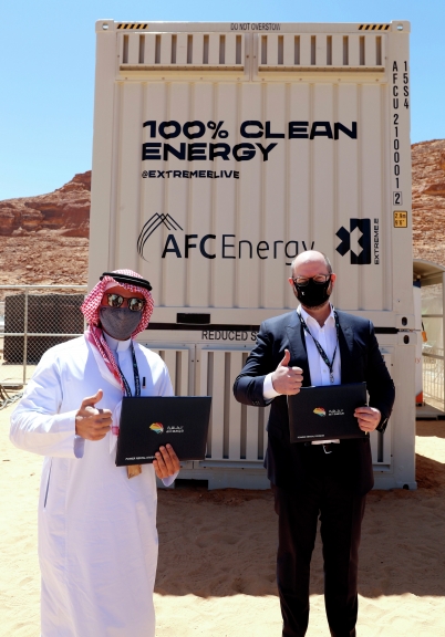 Adam Bond CEO AFC Energy contract signing.