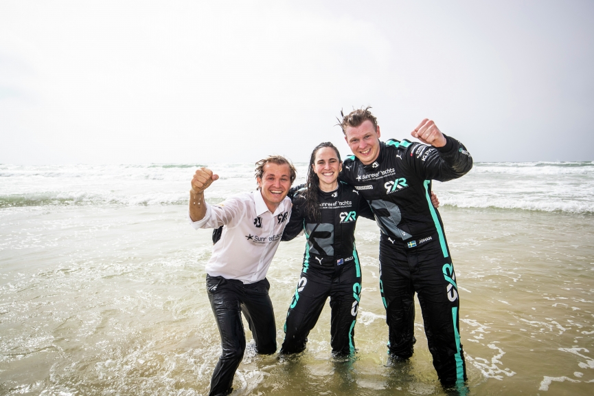 LAC ROSE, SENEGAL - MAY 30: Nico Rosberg, founder and CEO, Rosberg X Racing and Molly Taylor (AUS)/Johan Kristoffersson (SWE) during the Ocean X-Prix at Lac Rose on May 30, 2021 in Lac Rose, Senegal. (Photo by Sam Bloxham / LAT Images)