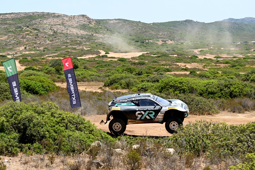 JULY 07: Mikaela Ahlin-Kottulinsky (SWE) / Johan Kristoffersson (SWE), Rosberg X Racing during the Sardinia on July 07, 2022. (Photo by Sam Bagnall / LAT Images)