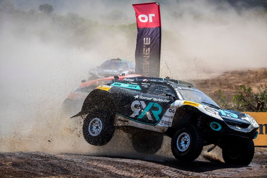 JULY 07: Mikaela Ahlin-Kottulinsky (SWE) / Johan Kristoffersson (SWE), Rosberg X Racing during the Sardinia on July 07, 2022. (Photo by Sam Bloxham / LAT Images)